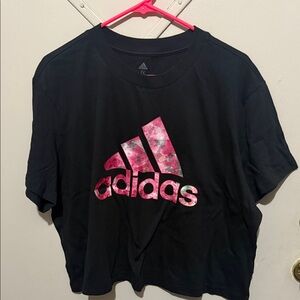 Adidas Women’s Black & Pink Tee - 1X